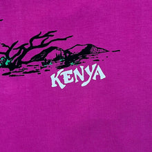 Load image into Gallery viewer, Vintage Sun Flag KENYA Cheetah Animal Souvenir Graphic Pink T-Shirt
