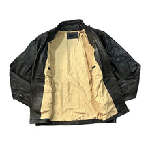 Load image into Gallery viewer, Early 00&#39;s RETRO Classic Black Genuine Real Leather Biker Style Jacket
