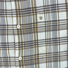 Load image into Gallery viewer, WRANGLER &quot;Casual Fit&quot; White Beige Brown Plaid Check Long Sleeve Cotton Shirt
