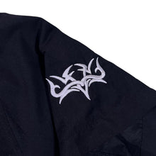 Load image into Gallery viewer, Early 00&#39;s Identic Gothic Biker Y2K Embroidered Tribal Motif Short Sleeve Shirt
