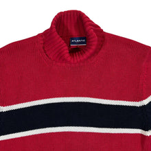 Load image into Gallery viewer, Early 00&#39;s ATLANTIC SPORT Colour Block Cotton Knit Turtle Roll Neck Sweater Jumper
