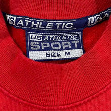 Load image into Gallery viewer, Early 00&#39;s US ATHLETIC SPORT Classic Embroidered Logo Spellout Red Crewneck Sweatshirt
