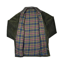 Load image into Gallery viewer, Vintage 90&#39;s ST MICHAEL Marks &amp; Spencer Leather Collared Check Lined Corduroy Cord Chore Jacket
