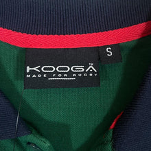 Load image into Gallery viewer, Kooga LEICESTER TIGERS Rugby Embroidered Patch Logo Short Sleeve Polo Shirt
