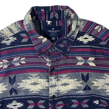 Load image into Gallery viewer, American Eagle Outfitters Aztec Patterned Long Sleeve Cotton Button-Up Shirt
