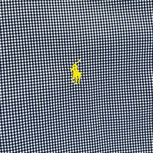 Load image into Gallery viewer, Polo Ralph Lauren &quot;Custom Fit&quot; Navy Blue White Check Long Sleeve Button-Up Cotton Shirt
