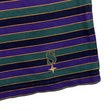 Load image into Gallery viewer, Vintage 90's THE SWEATER SHOP Mini Logo Multi Striped Long Sleeve T-Shirt
