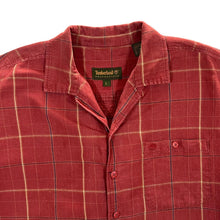 Load image into Gallery viewer, Vintage Timberland Weathergear Red Check Ramie Cotton Open Collar Short Sleeve Shirt
