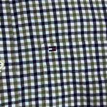 Load image into Gallery viewer, TOMMY HILFIGER Green Blue White Plaid Check Long Sleeve Cotton Shirt
