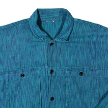 Load image into Gallery viewer, Vintage 90&#39;s Teal Navy Blue Mix Long Sleeve Flannel Shirt
