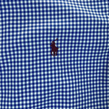 Load image into Gallery viewer, RALPH LAUREN "Slim Fit" Blue White Check Long Sleeve Button-Up Shirt
