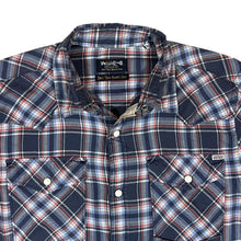 Load image into Gallery viewer, JACK &amp; JONES &quot;Vintage&quot; Cowboy Western Plaid Check Snap Popper Long Sleeve Shirt
