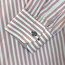 Load image into Gallery viewer, PAUL SMITH Made In Italy Pink White Striped Long Sleeve Cotton Shirt
