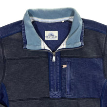 Load image into Gallery viewer, MANTARAY Colour Block Navy Blue Black 1/4 Zip Pullover Sweatshirt
