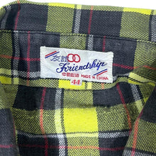 Load image into Gallery viewer, Vintage Friendship Yellow Mix Plaid Check Long Sleeve Flannel Shirt
