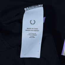 Load image into Gallery viewer, Fred Perry &quot;Reissues&quot; Archive Lilac Geometric Graphic Black Cotton T-Shirt
