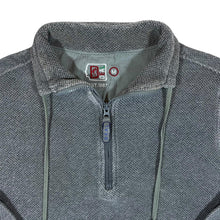 Load image into Gallery viewer, Vintage DEAL Classic Grey Waffle Textured 1/4 Zip Pullover Sweatshirt
