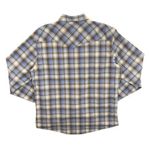 Load image into Gallery viewer, Wrangler 20X Cowboy Western Brown Blue Plaid Check Long Sleeve Shirt
