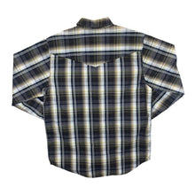 Load image into Gallery viewer, Vintage Western Express Cowboy Western Plaid Check Popper Button Long Sleeve Shirt
