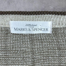 Load image into Gallery viewer, Vintage St Michael Marks &amp; Spencer Made In UK Beige Acrylic V-Neck Sweater Jumper
