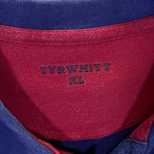 Load image into Gallery viewer, Early 00&#39;s CHARLES TYRWHITT Blue Red Striped Long Sleeve Polo Shirt
