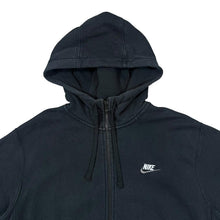 Load image into Gallery viewer, NIKE Classic Basic Embroidered Mini Logo Black Zip Hoodie
