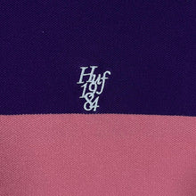Load image into Gallery viewer, HUF Mini Logo Skater Colour Block Purple Pink Long Sleeve Polo Shirt
