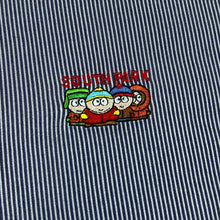 Load image into Gallery viewer, Vintage SOUTH PARK (2000) Embroidered Mini Character Logo Striped Ringer T-Shirt
