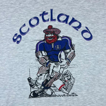 Load image into Gallery viewer, Vintage SCOTLAND "Rugby World Cup 1999" Souvenir Spellout Graphic Grey T-Shirt
