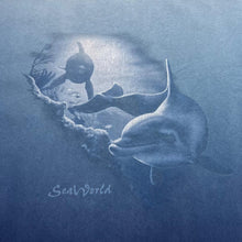Load image into Gallery viewer, Vintage SEA WORLD Dolphin Marine Wildlife Souvenir Graphic Blue Gradient T-Shirt

