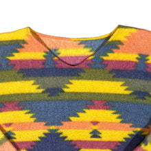 Load image into Gallery viewer, Vintage Aztec Navajo Crazy Abstract Patterned Fleece V-Neck Sweatshirt
