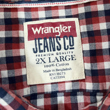 Load image into Gallery viewer, WRANGLER JEANS CO. Classic Plaid Check Long Sleeve Cotton Shirt
