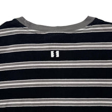 Load image into Gallery viewer, THE HUNDREDS Classic Skater Embroidered Pocket Spellout Striped T-Shirt
