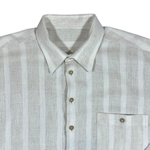 Load image into Gallery viewer, Vintage 90&#39;s Subtle White Cream Striped Long Sleeve Flannel Shirt
