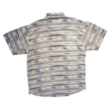 Load image into Gallery viewer, Vintage New Roads Crazy Abstract Patterned Short Sleeve Flannel Cotton Shirt
