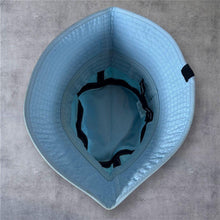 Load image into Gallery viewer, Bench. Embroidered Logo Spellout Y2K Baby Blue Bucket Hat
