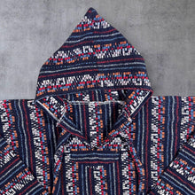 Load image into Gallery viewer, Vintage Hippy Festival Woven Multi Coloured Abstract Patterned Pullover Hoodie
