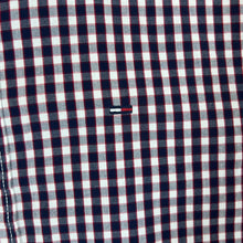 Load image into Gallery viewer, HILFIGER DENIM Tommy Hilfiger Embroidered Mini Logo Plaid Check Short Sleeve Cotton Shirt
