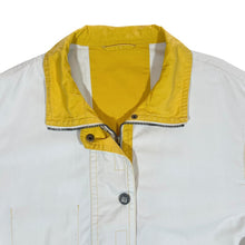 Load image into Gallery viewer, Vintage 90&#39;s White Yellow Cotton Windbreaker Bomber Jacket
