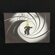 Load image into Gallery viewer, The Simpsons Homer James Bond Parody Cartoon Graphic Black T-Shirt
