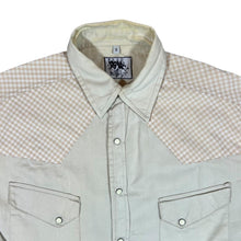 Load image into Gallery viewer, Vintage 90&#39;s MAN IN MOTION Gingham Check Panel Cowboy Western Long Sleeve Shirt
