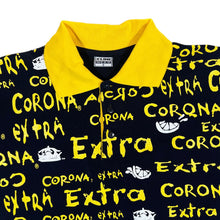 Load image into Gallery viewer, Vintage CORONA EXTRA Graphic Logo Spellout All-Over Print Patterned Polo Shirt
