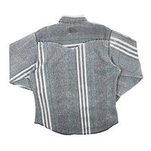 Load image into Gallery viewer, Vintage Wrangler Western Shirts Cowboy Grey Striped Popper Long Sleeve Shirt
