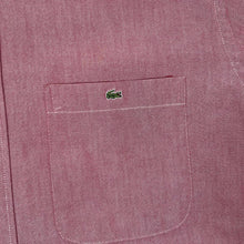 Load image into Gallery viewer, Vintage LACOSTE Embroidered Mini Pocket Logo Red Short Sleeve Button-Up Cotton Shirt
