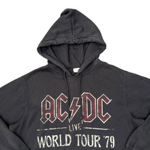 Load image into Gallery viewer, H&amp;M x AC/DC &quot;World Tour &#39;79&quot; Classic Logo Spellout Hard Rock Band Music Pullover Hoodie
