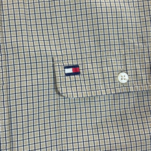 Load image into Gallery viewer, Vintage TOMMY HILFIGER Beige Blue Check Long Sleeve Button-Up Shirt
