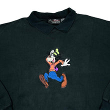 Load image into Gallery viewer, Vintage 90&#39;s DISNEY ORIGINALS Goofy Embroidered Character Collared Sweatshirt
