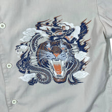 Load image into Gallery viewer, Early 00&#39;s Dynasty Fashion Gothic Tiger Dragon Graphic Short Sleeve Viscose Cotton Shirt
