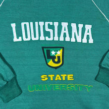 Load image into Gallery viewer, Vintage 80&#39;s LOUISIANA STATE UNIVERSITY College Spellout Graphic Crewneck Sweatshirt
