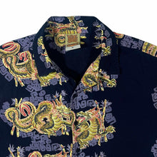 Load image into Gallery viewer, Early 00&#39;s Old School No Limits Gothic Y2K Traditional Dragon Graphic Short Sleeve Shirt
